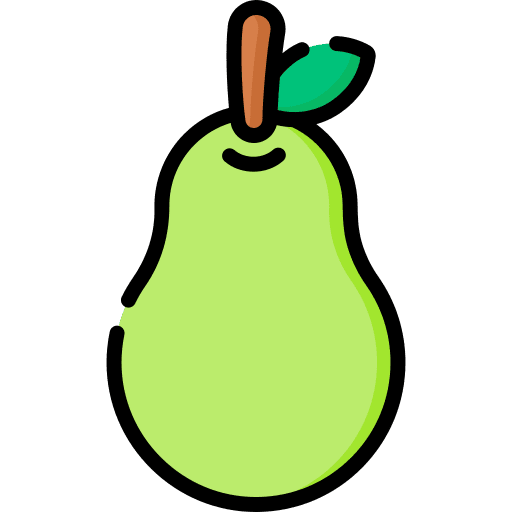 Pear vegan healthy food fruit icon