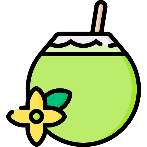 Coconut drink travel food and restaurant coconut water icon Coconut drink travel food and restaurant coconut water icon