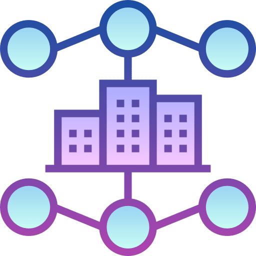 Business working network link icon