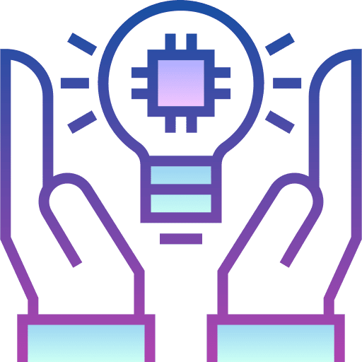 Idea education hand technology icon