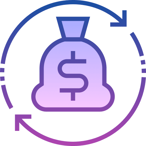 Money bag savings currency return on investment icon Money bag savings currency return on investment icon