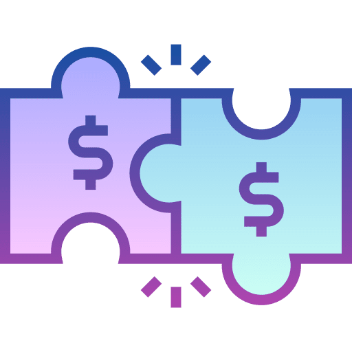 Business consolidation idea way icon Business consolidation idea way icon