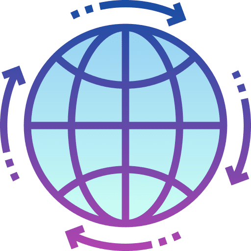 Global distribution business and finance directions world icon Global distribution business and finance directions world icon