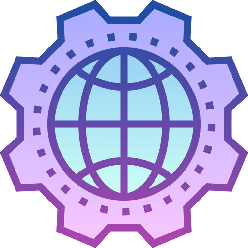 International business impact worldwide settings icon International business impact worldwide settings icon