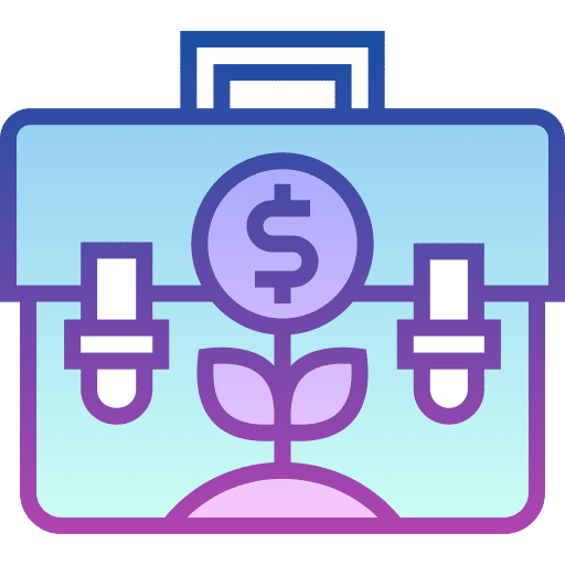 Investment money suitcase business and finance icon Investment money suitcase business and finance icon