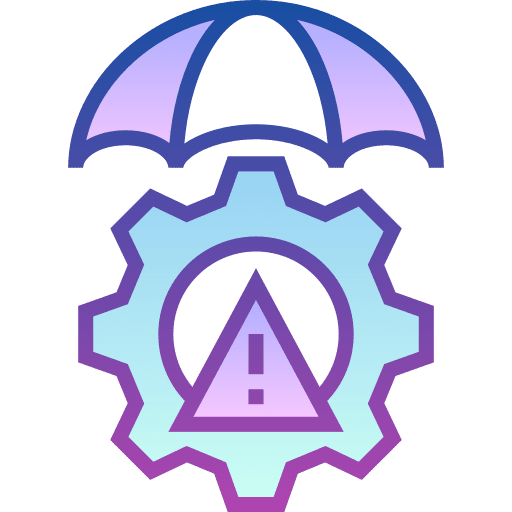 Risk assessment projection error icon Risk assessment projection error icon