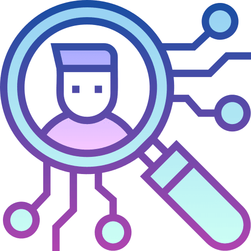 Search magnifying glass resume employee icon Search magnifying glass resume employee icon