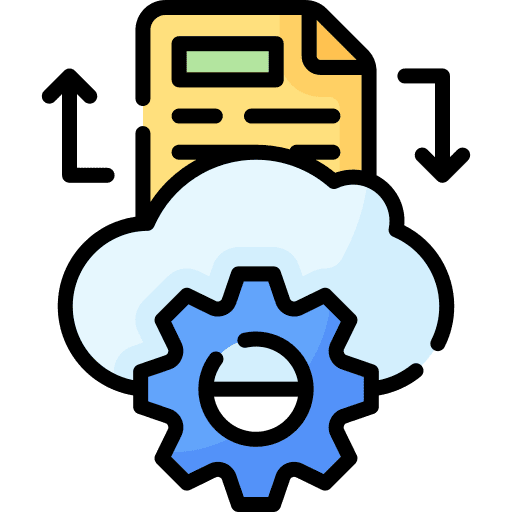 Data synchronization synchronization folder gear icon Data synchronization synchronization folder gear icon