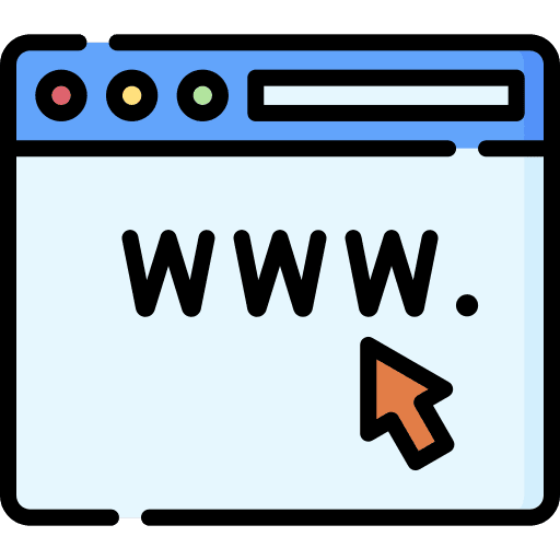 Domain database seo and web data icon