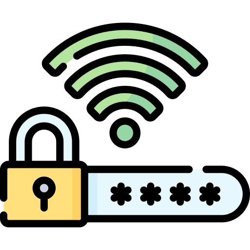Password wifi restricted keylock icon