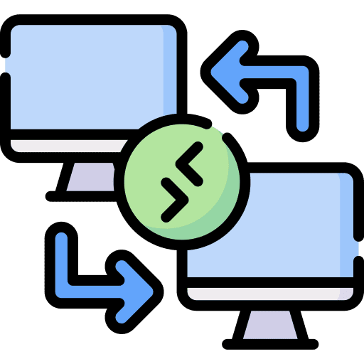 Remote access computer connection remote access icon
