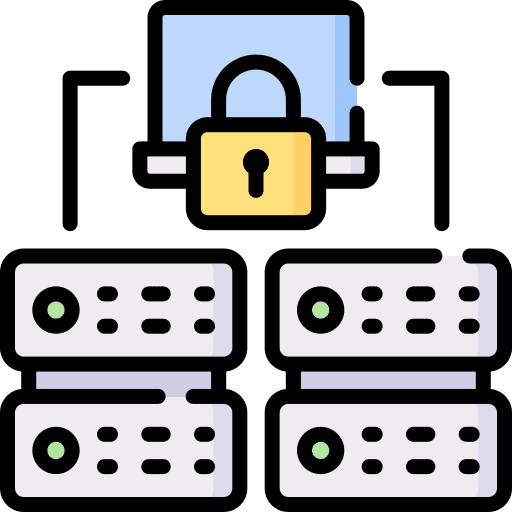 Data security internet multimedia network icon Data security internet multimedia network icon