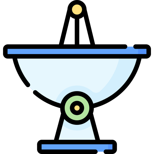 Satellite dish parabolic antenna parabolic dishes communications icon Satellite dish parabolic antenna parabolic dishes communications icon