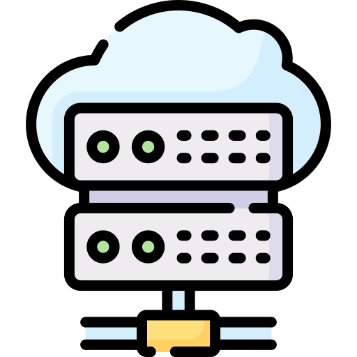 Cloud server web big data internet icon Cloud server web big data internet icon