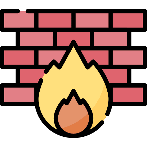 Firewall technology security system computer icon Firewall technology security system computer icon