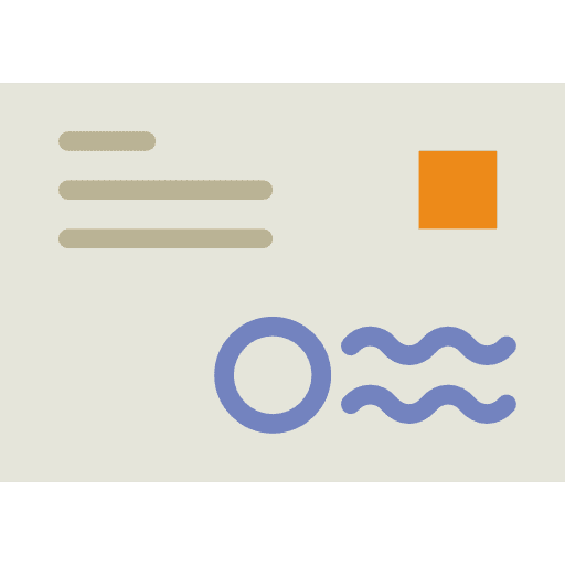 Letter letter social postcard icon