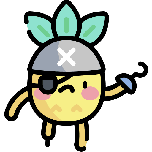 Pirate pineapple pirate character icon Pirate pineapple pirate character icon