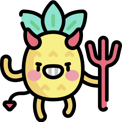 Devil pineapple naughty gestures icon Devil pineapple naughty gestures icon