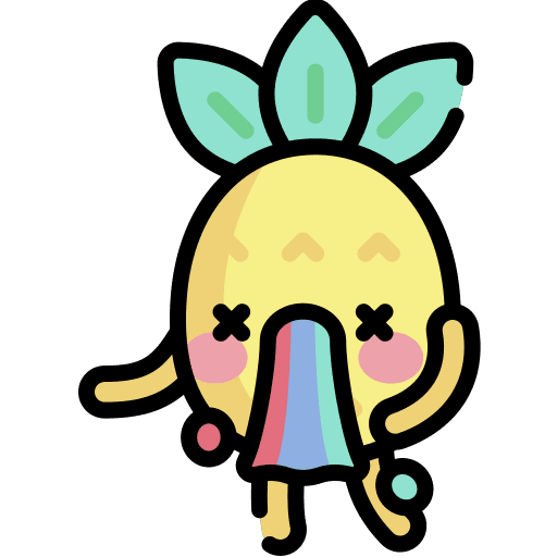 Sick pineapple gestures actions icon Sick pineapple gestures actions icon