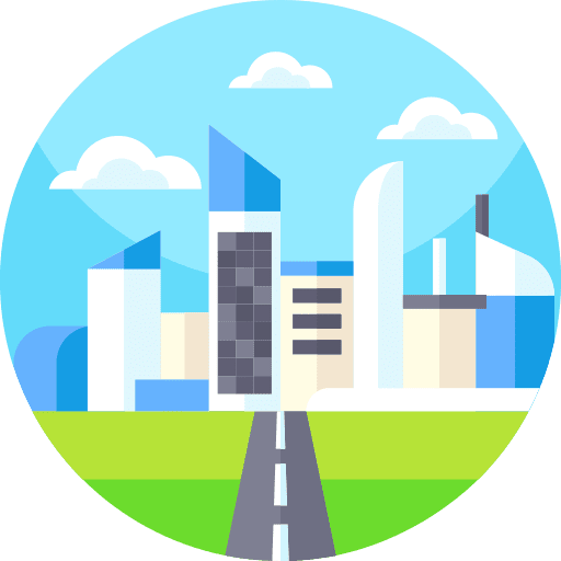 City town buildings architecture and city icon City town buildings architecture and city icon