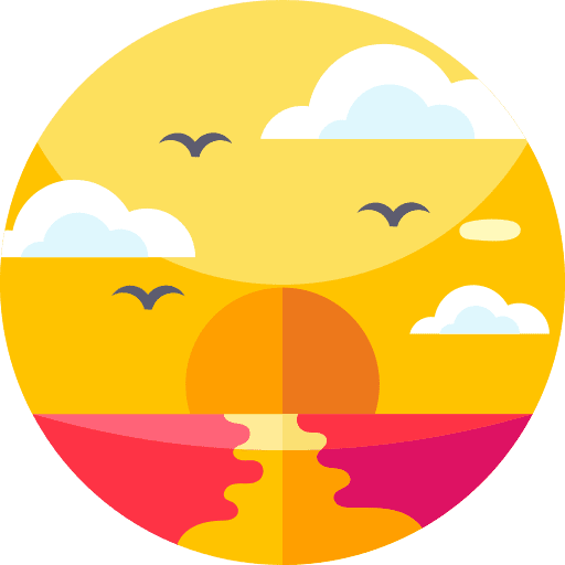 Ocean water landscape beach icon