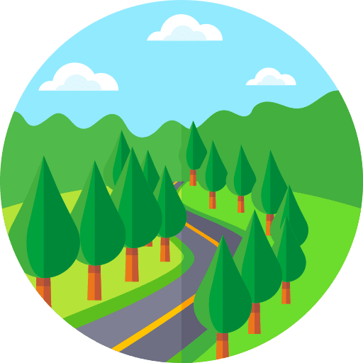 Road mountain pine tree road icon Road mountain pine tree road icon