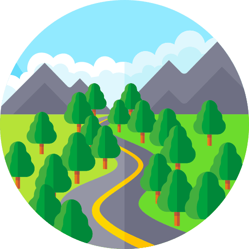 Road nature landscape road icon