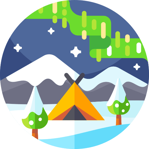 Aurora borealis camping sky snow icon Aurora borealis camping sky snow icon