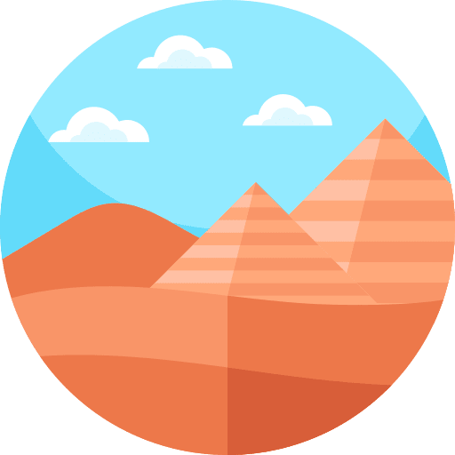 Desert pyramids sunny sun icon Desert pyramids sunny sun icon
