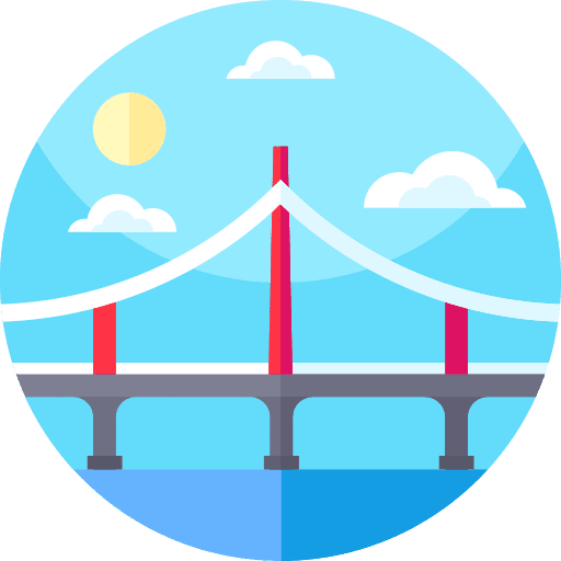 Bridge architecture travel structure icon Bridge architecture travel structure icon