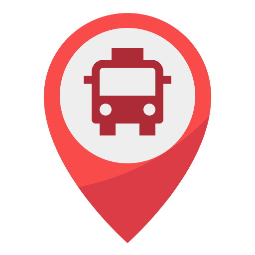 Bus stop bus maps and location placeholder icon