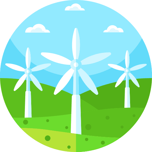 Windmill wind turbine landscape sustainability icon Windmill wind turbine landscape sustainability icon