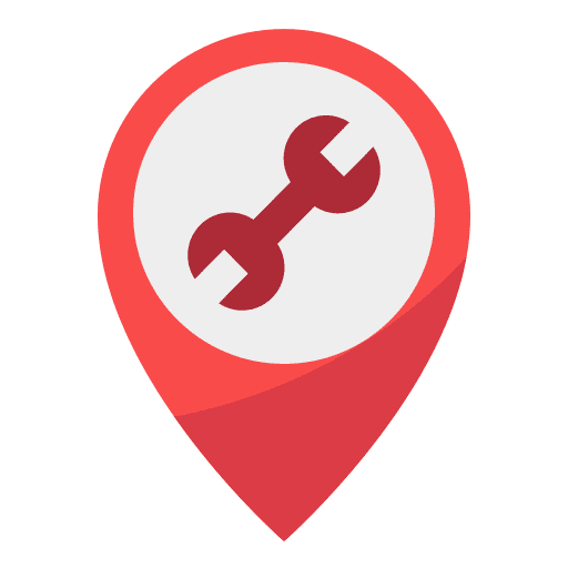 Car repair repair tool maps and location pointer icon Car repair repair tool maps and location pointer icon