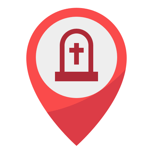 Cemetery tomb maps and location placeholder icon