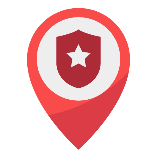 Police station police pointer maps and location icon