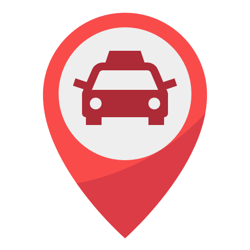 Taxi taxi pointer map pointer icon