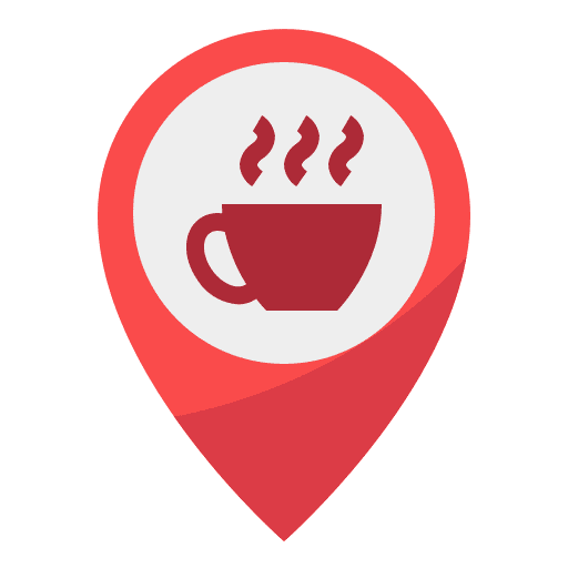 Coffee coffee shop maps and location pointer icon Coffee coffee shop maps and location pointer icon