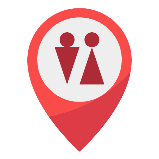 Toilet woman placeholder maps and location icon Toilet woman placeholder maps and location icon