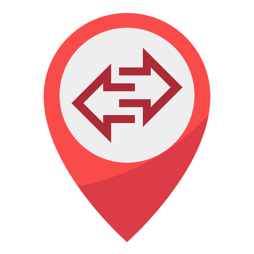 Transfer maps and location transfer map pointer icon Transfer maps and location transfer map pointer icon