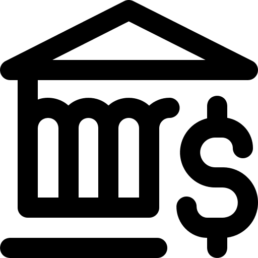Bank business currency business and finance icon