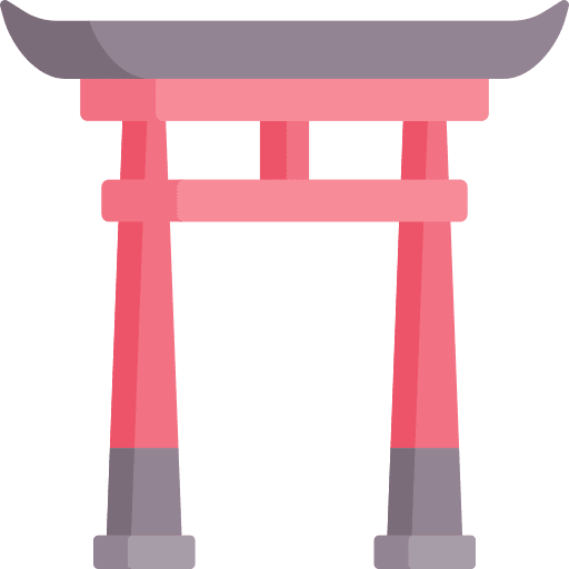 Shinto cultures landmark buildings icon