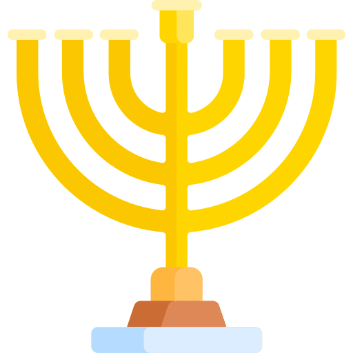 Menorah traditional cultures hanukkah icon