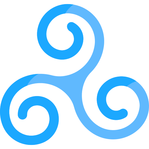 Triskelion shape spirituality faith icon