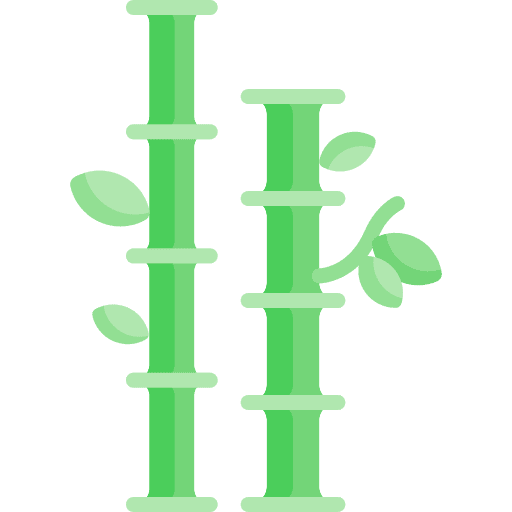 Bamboo botanical leaf forest icon
