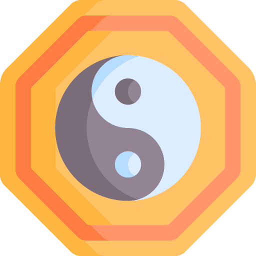 Yin yang balance spiritual religion icon