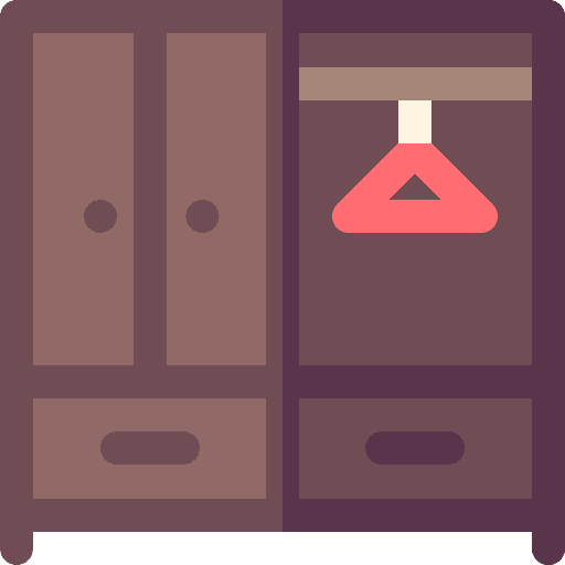 Closet drawer closet clothes hanger icon