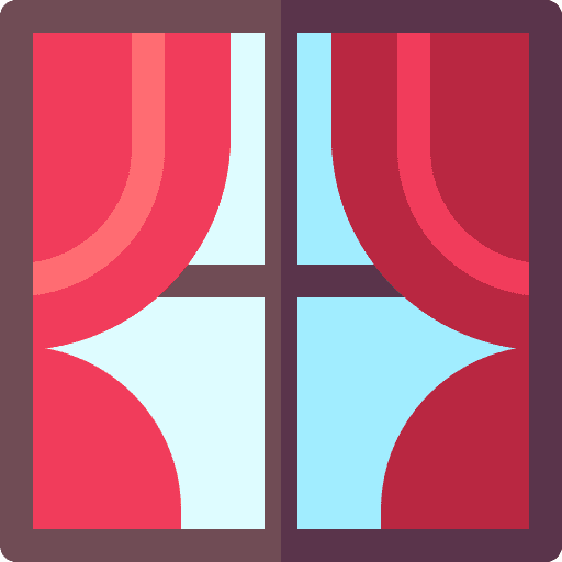 Curtain interior decoration interior design furniture and household icon