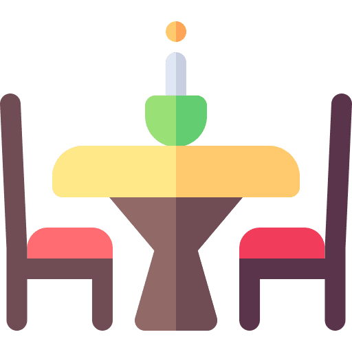 Dining table dinner table home decoration chair icon