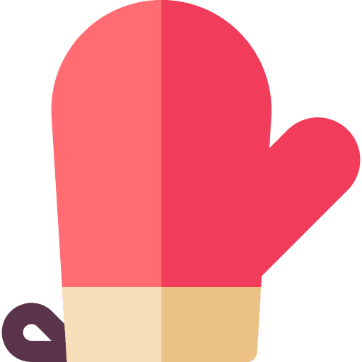 Oven glove oven glove protection fireproof icon