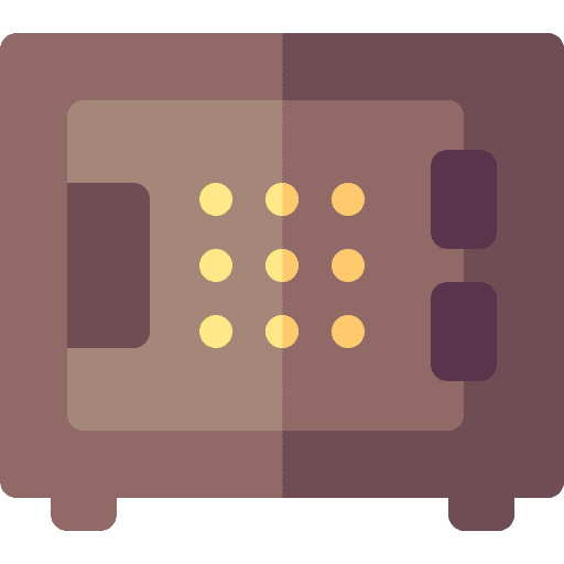 Safety box bank security system security icon